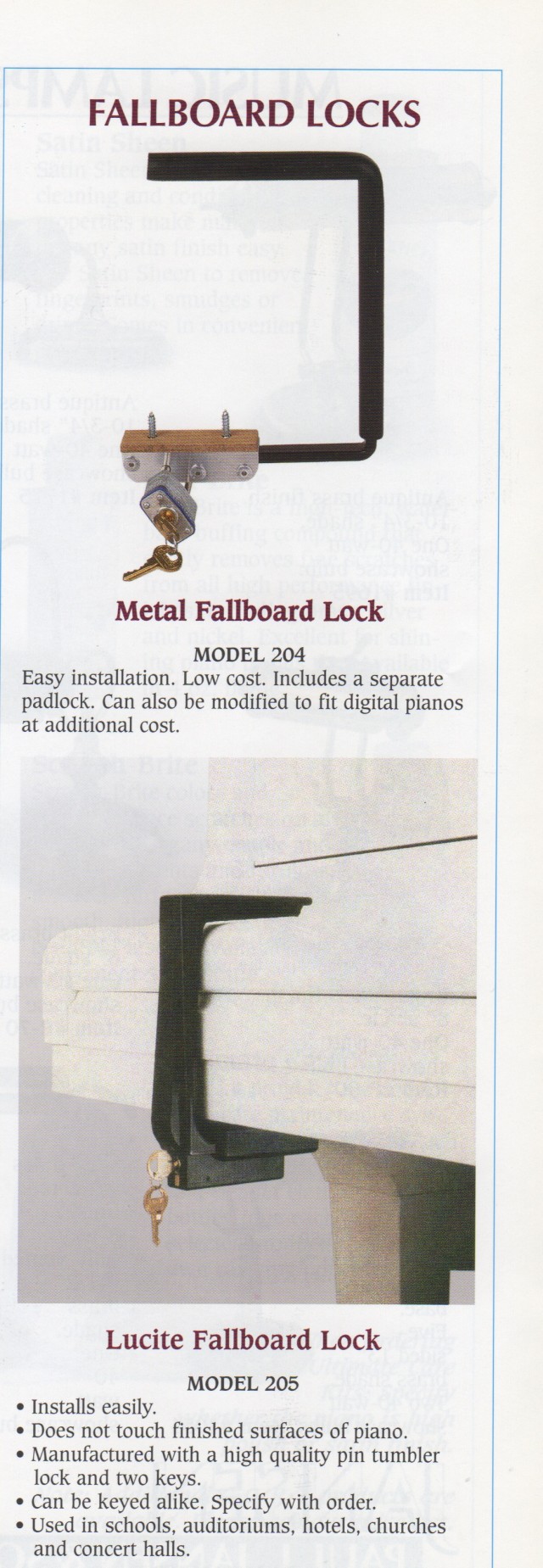 Fallboard Locks