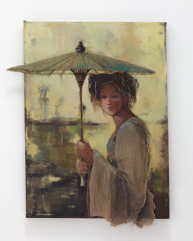 African Woman With Umbrella